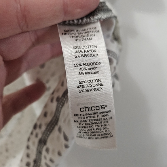 Weekends By Chicos Spotted Short Sleeve Tee! - Picture 3 of 5
